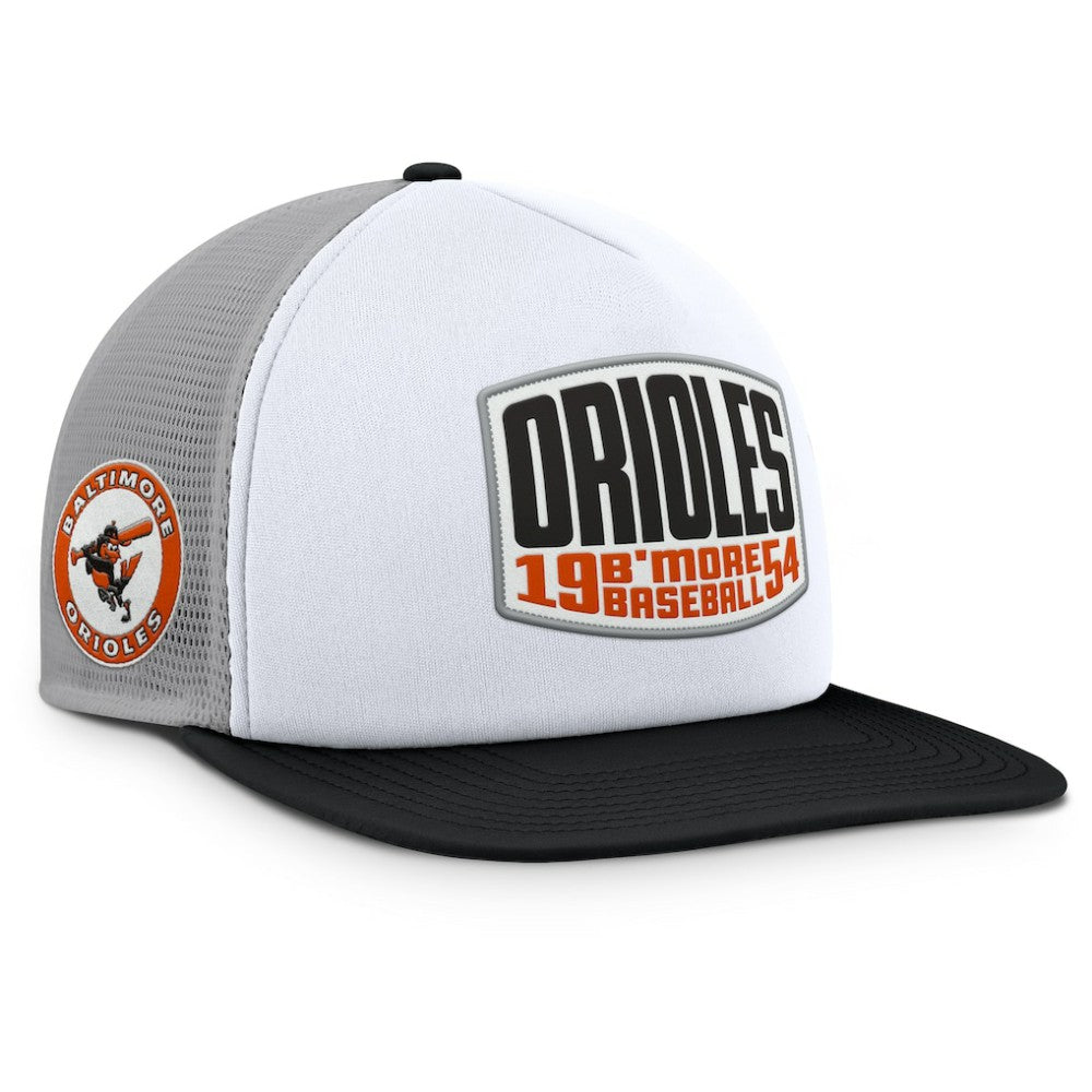 Baltimore Orioles Fanatics Cranked Foam Front Patch Trucker Adjustable Hat | MLB Outlet