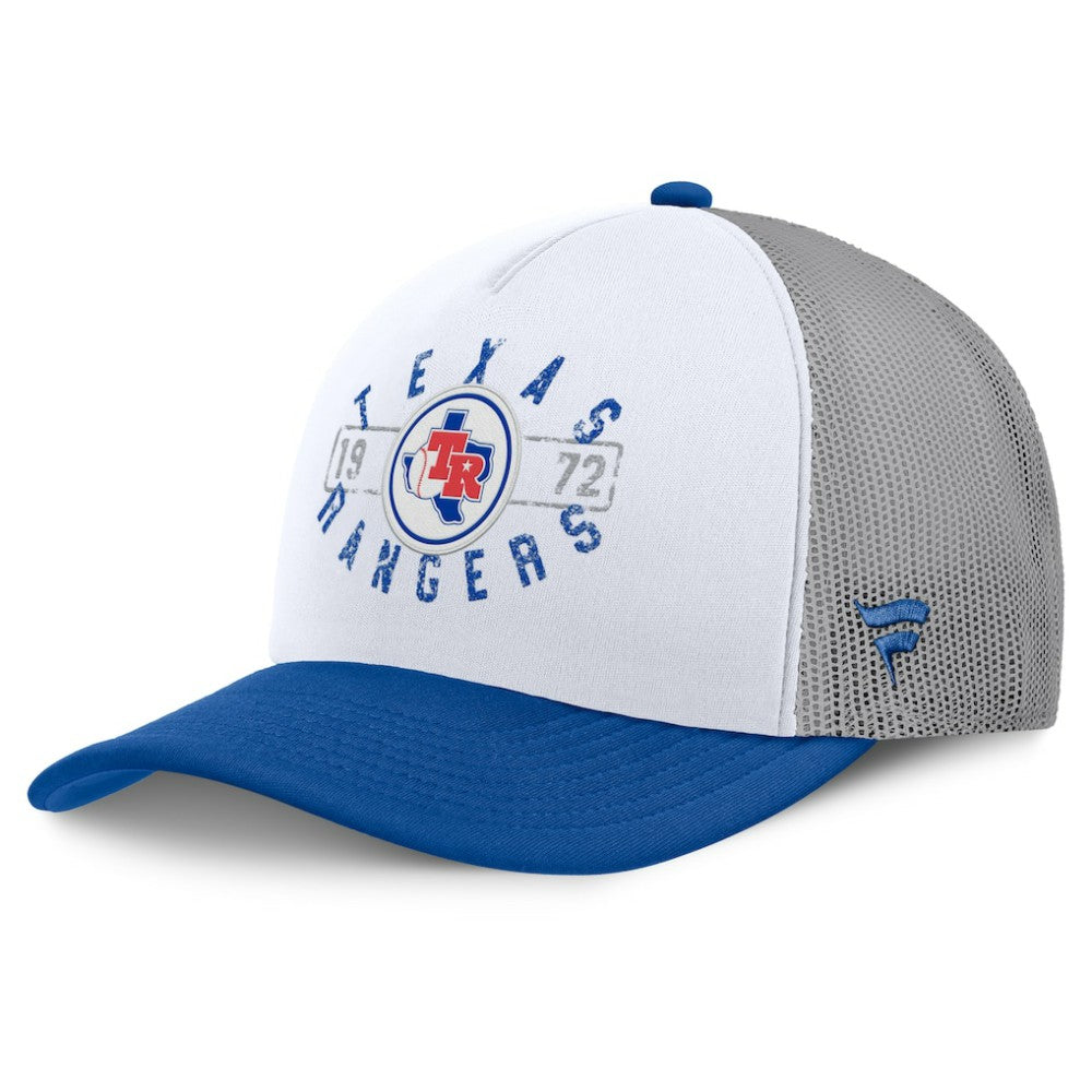 Texas Rangers Fanatics Designated A-Frame Foam Front Trucker Adjustable Hat | MLB For sale