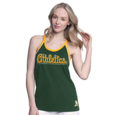 Athletics G-III 4Her by Carl Banks Women's Curveball Racerback Tank Top | MLB On Sale
