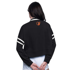 Baltimore Orioles Starter Women's Power Play Cropped Pullover Sweatshirt | MLB Online