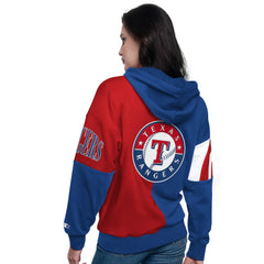 Texas Rangers Starter Women's Curve Ball Full Zip Hoodie Sweatshirt | MLB Discount