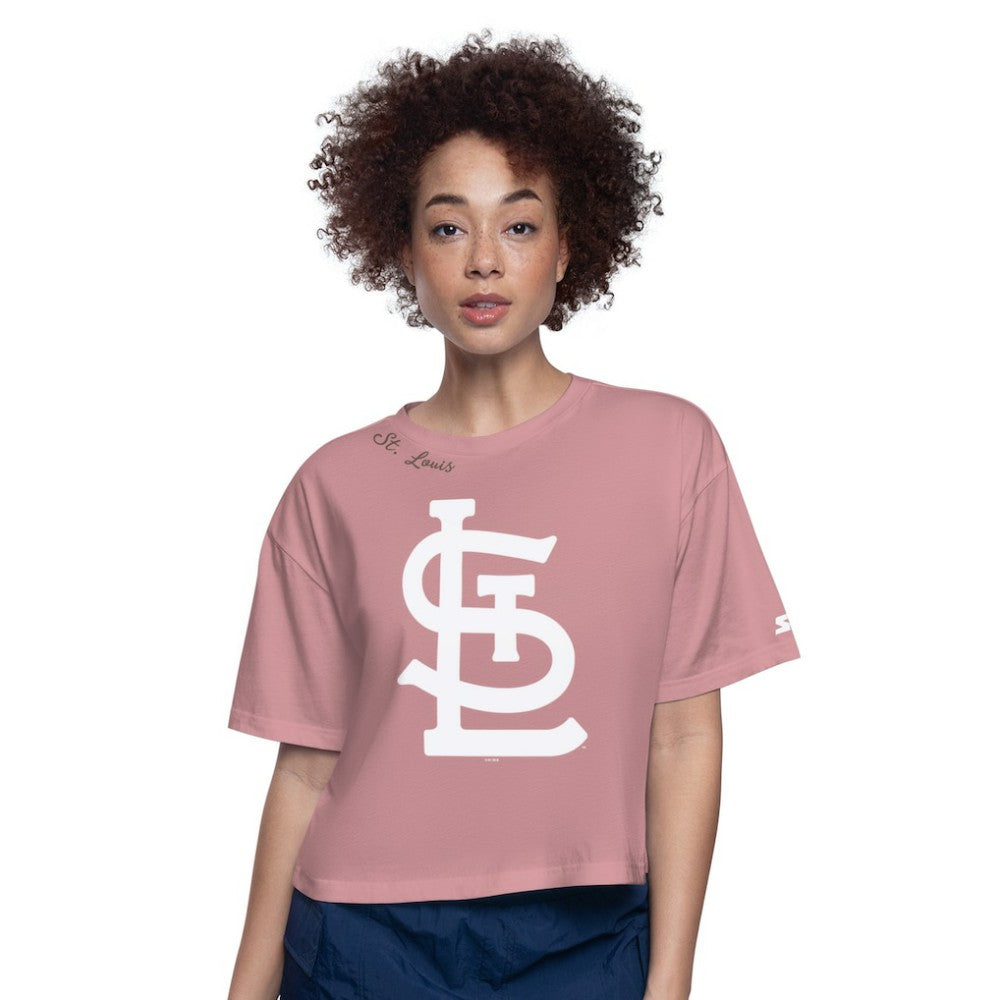 St. Louis Cardinals Starter Women's Play the Ball Boxy Cropped T-Shirt | MLB Discount