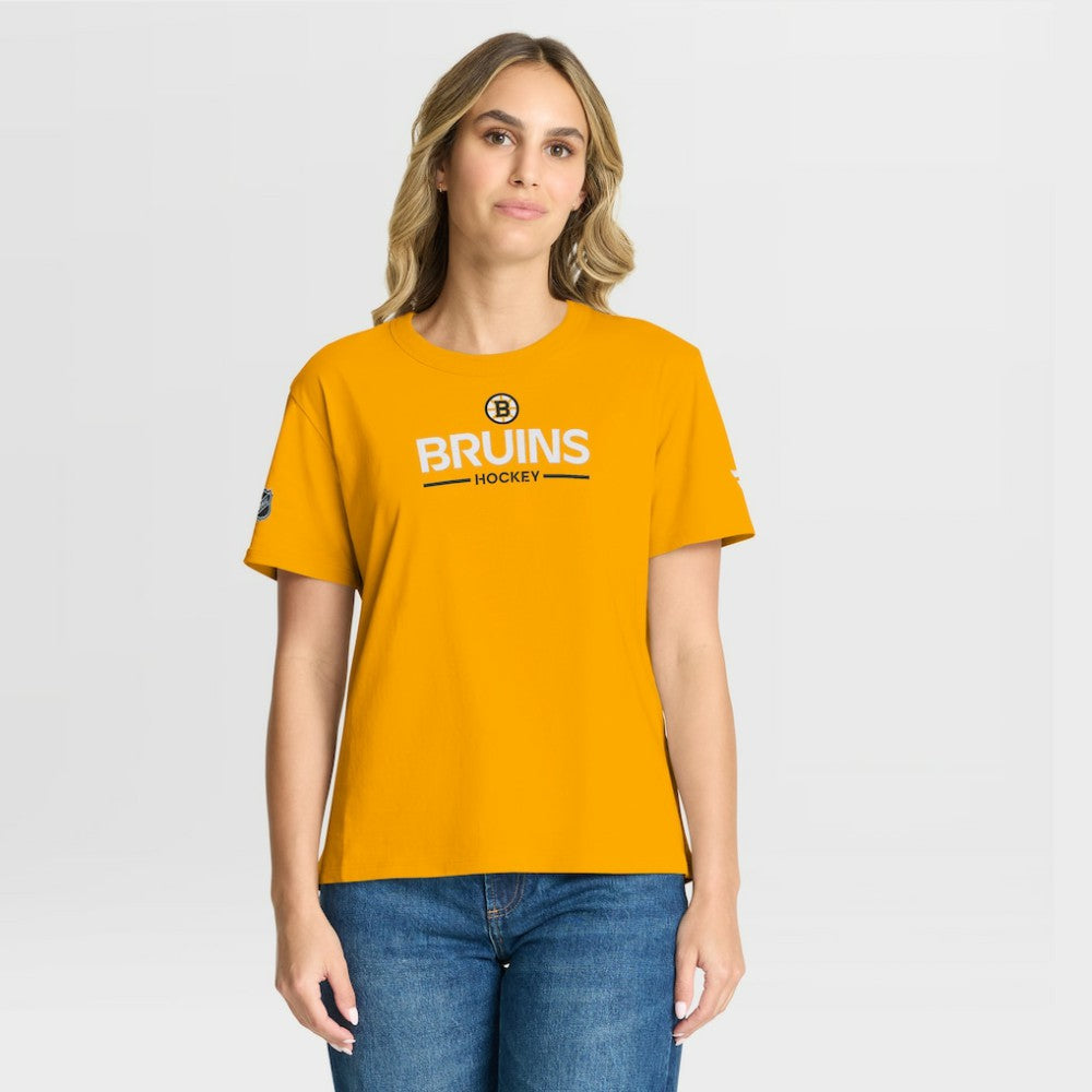 Boston Bruins Fanatics Women's Authentic Pro Primary T-Shirt For Sale