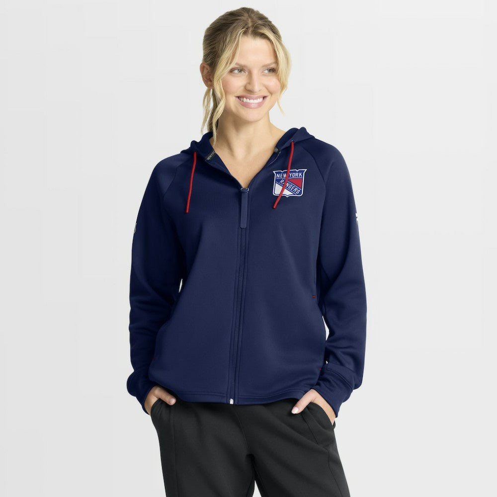 New York Rangers Fanatics Women's Authentic Pro Rink Raglan Full-Zip Hoodie Outlet