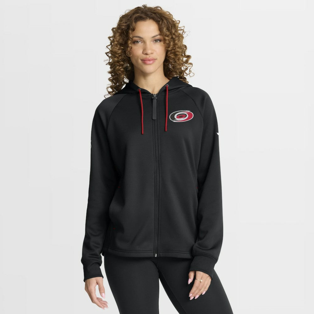 Carolina Hurricanes Fanatics Women's Authentic Pro Rink Raglan Full-Zip Hoodie On Sale