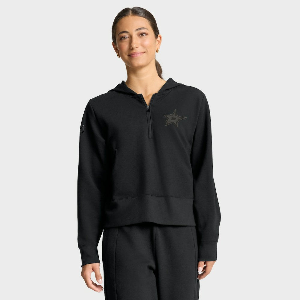 Dallas Stars Fanatics Women's Authentic Pro Road Tri-Blend Quarter-Zip Hoodie Outlet