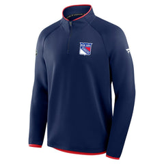 New York Rangers Fanatics Authentic Pro Rink Raglan Quarter-Zip Pullover For Sale