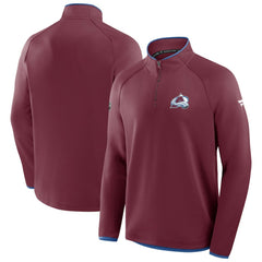 Colorado Avalanche Fanatics Authentic Pro Rink Raglan Quarter-Zip Pullover Discount