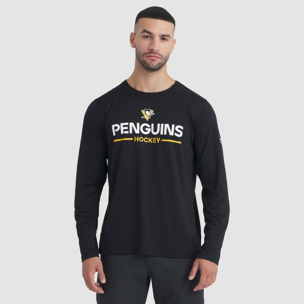 Pittsburgh Penguins Fanatics Authentic Pro Rink Tech Long Sleeve T-Shirt For Sale