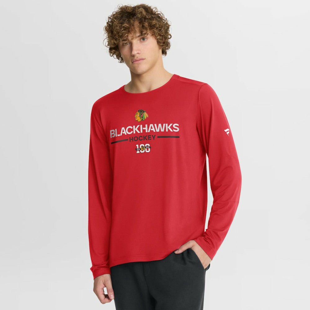 Chicago Blackhawks Fanatics Authentic Pro Centennial Rink Tech Long Sleeve T-Shirt Online