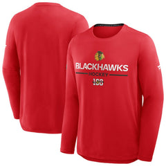 Chicago Blackhawks Fanatics Authentic Pro Centennial Rink Tech Long Sleeve T-Shirt Online