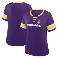 Minnesota Vikings Fanatics Women's Redzone Draw Play Athena Lace-Up T-Shirt