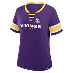 Minnesota Vikings Fanatics Women's Redzone Draw Play Athena Lace-Up T-Shirt