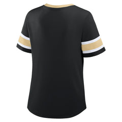 New Orleans Saints Fanatics Women's Redzone Draw Play Athena Lace-Up T-Shirt