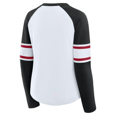 Atlanta Falcons Fanatics Women's Redzone Blitz Package Raglan Lace-Up V-Neck Long Sleeve T-Shirt