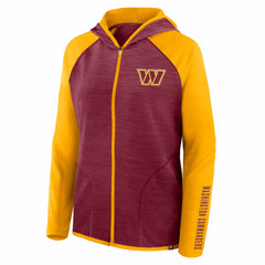 Washington Commanders Fanatics Women's Redzone End Around Pass Raglan Full-Zip Hoodie