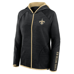 New Orleans Saints Fanatics Women's Redzone End Around Pass Raglan Full-Zip Hoodie