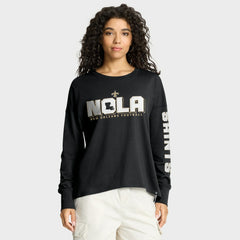 New Orleans Saints Fanatics Women's Hometown Legacy Long Sleeve T-Shirt