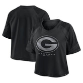 Green Bay Packers Women's Oversized Raglan V-Neck Blackout Fashion Jersey for sale