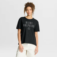 Miami Dolphins Fanatics Women's Blackout Kneel Down Legacy T-Shirt