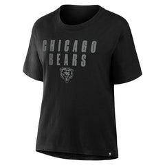 Chicago Bears Fanatics Women's Blackout Kneel Down Legacy T-Shirt