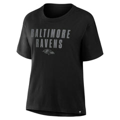 Baltimore Ravens Fanatics Women's Blackout Kneel Down Legacy T-Shirt