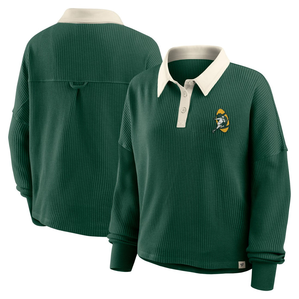 Green Bay Packers Fanatics Women's Oversized Hometown Premium Thermal Long Sleeve Shirt