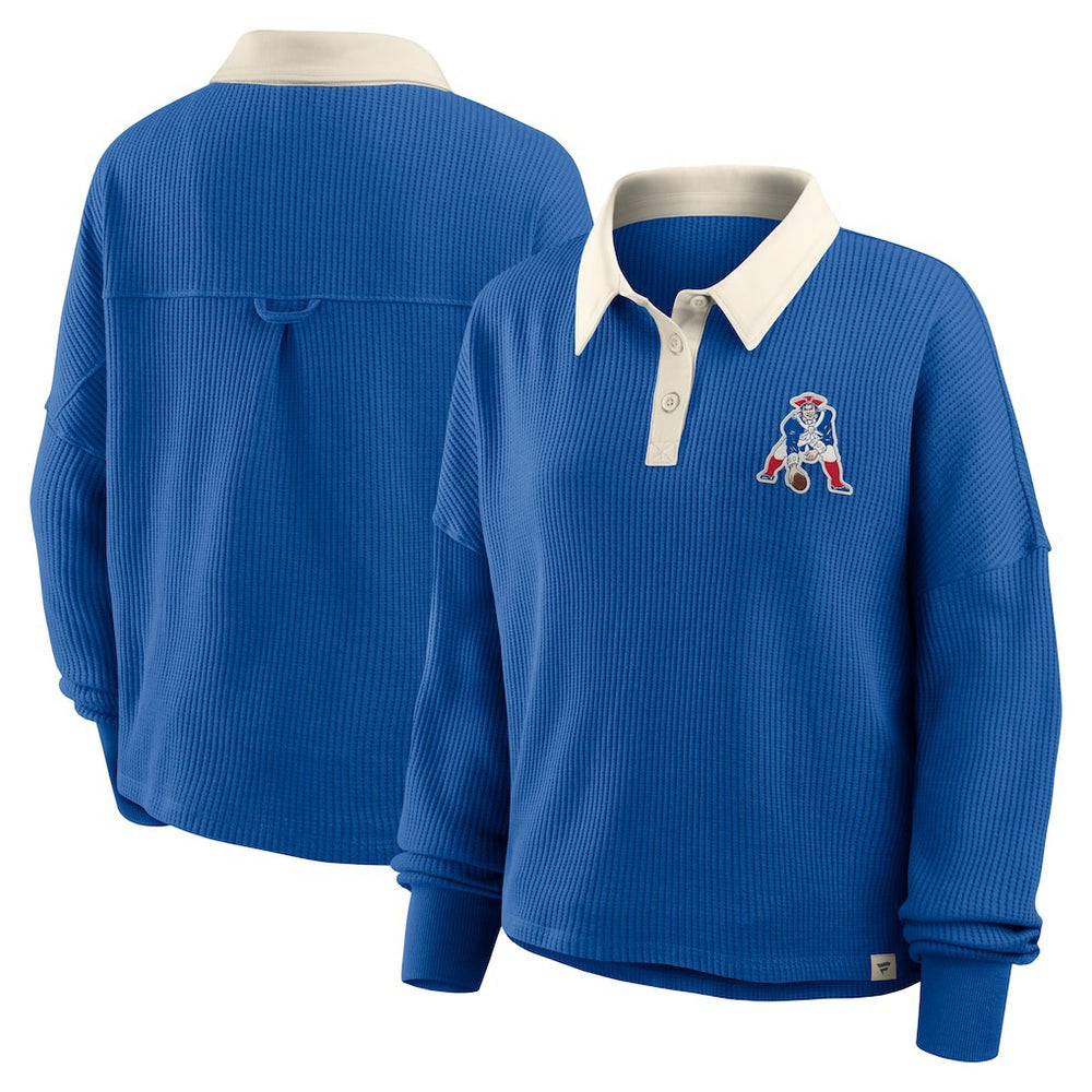 New England Patriots Fanatics Women's Oversized Hometown Premium Thermal Long Sleeve Shirt