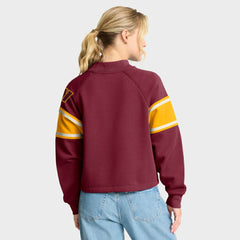 Washington Commanders Fanatics Oversized Hometown Toss Sweep Mock Neck Pullover