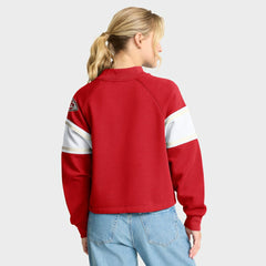 Kansas City Chiefs Fanatics Oversized Hometown Toss Sweep Mock Neck Pullover