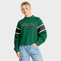 Philadelphia Eagles Fanatics Oversized Hometown Toss Sweep Mock Neck Pullover