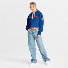 Denver Broncos Fanatics Women's Oversized Hometown Heritage Cropped Hoodie