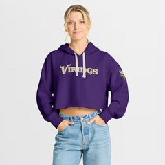 Minnesota Vikings Fanatics Women's Oversized Hometown Heritage Cropped Hoodie