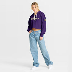 Minnesota Vikings Fanatics Women's Oversized Hometown Heritage Cropped Hoodie