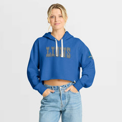 Detroit Lions Fanatics Women's Oversized Hometown Heritage Cropped Hoodie