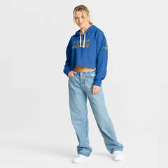 Detroit Lions Fanatics Women's Oversized Hometown Heritage Cropped Hoodie