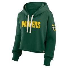 Green Bay Packers Fanatics Women's Oversized Hometown Heritage Cropped Hoodie