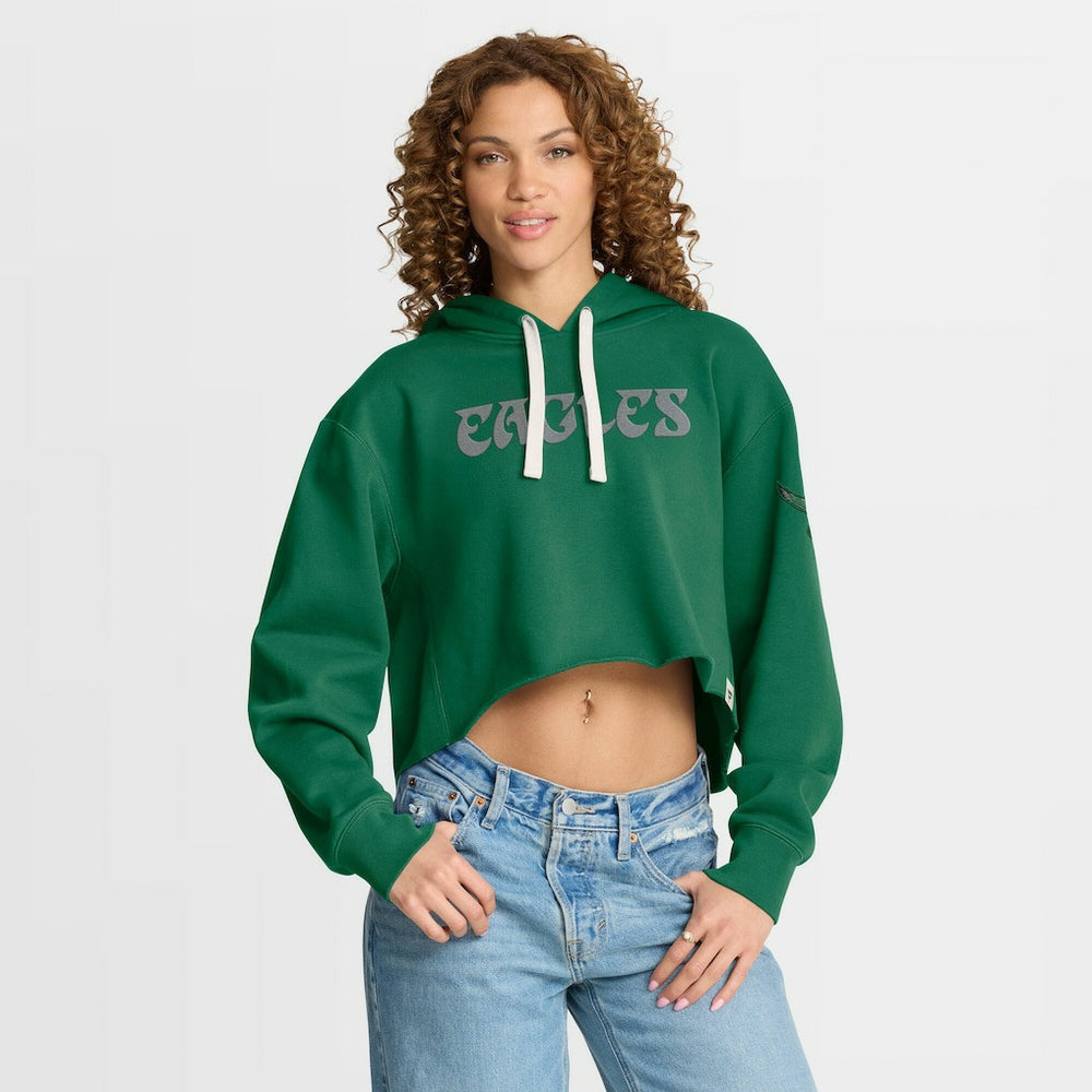 Philadelphia Eagles Fanatics Women's Oversized Hometown Heritage Cropped Hoodie