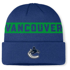 Vancouver Canucks Fanatics Authentic Pro Rink Cuffed Knit Hat Outlet