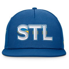 St. Louis Blues Fanatics Authentic Pro Rink Team Code Snapback Hat Online