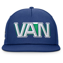 Vancouver Canucks Fanatics Authentic Pro Rink Team Code Snapback Hat For Sale