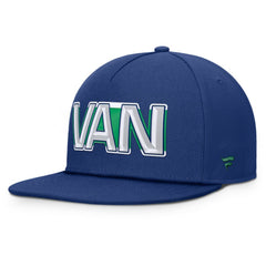 Vancouver Canucks Fanatics Authentic Pro Rink Team Code Snapback Hat For Sale