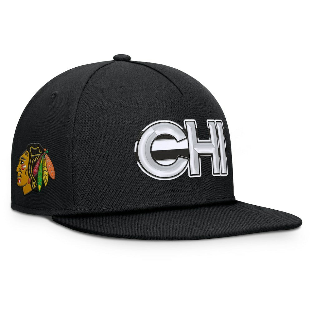 Chicago Blackhawks Fanatics Authentic Pro Rink Team Code Snapback Hat Online