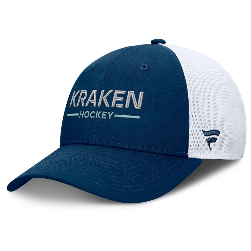 Seattle Kraken Fanatics Authentic Pro Rink Lockup Adjustable Trucker Hat For Sale