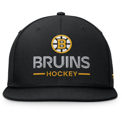 Boston Bruins Fanatics Authentic Pro Rink Lockup Snapback Hat For Sale