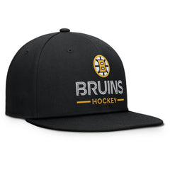 Boston Bruins Fanatics Authentic Pro Rink Lockup Snapback Hat For Sale