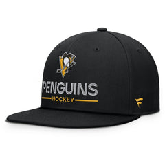 Pittsburgh Penguins Fanatics Authentic Pro Rink Lockup Snapback Hat Online