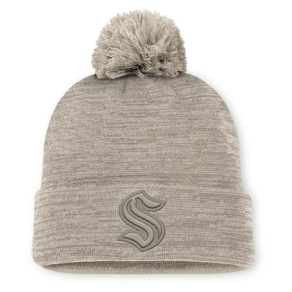 Seattle Kraken Fanatics Authentic Pro Road Cuffed Knit Hat with Pom Discount