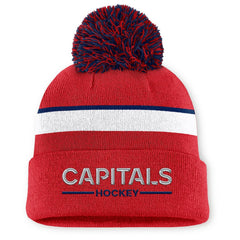 Washington Capitals Fanatics Women's Authentic Pro Rink Cuffed Knit Hat with Pom Sale