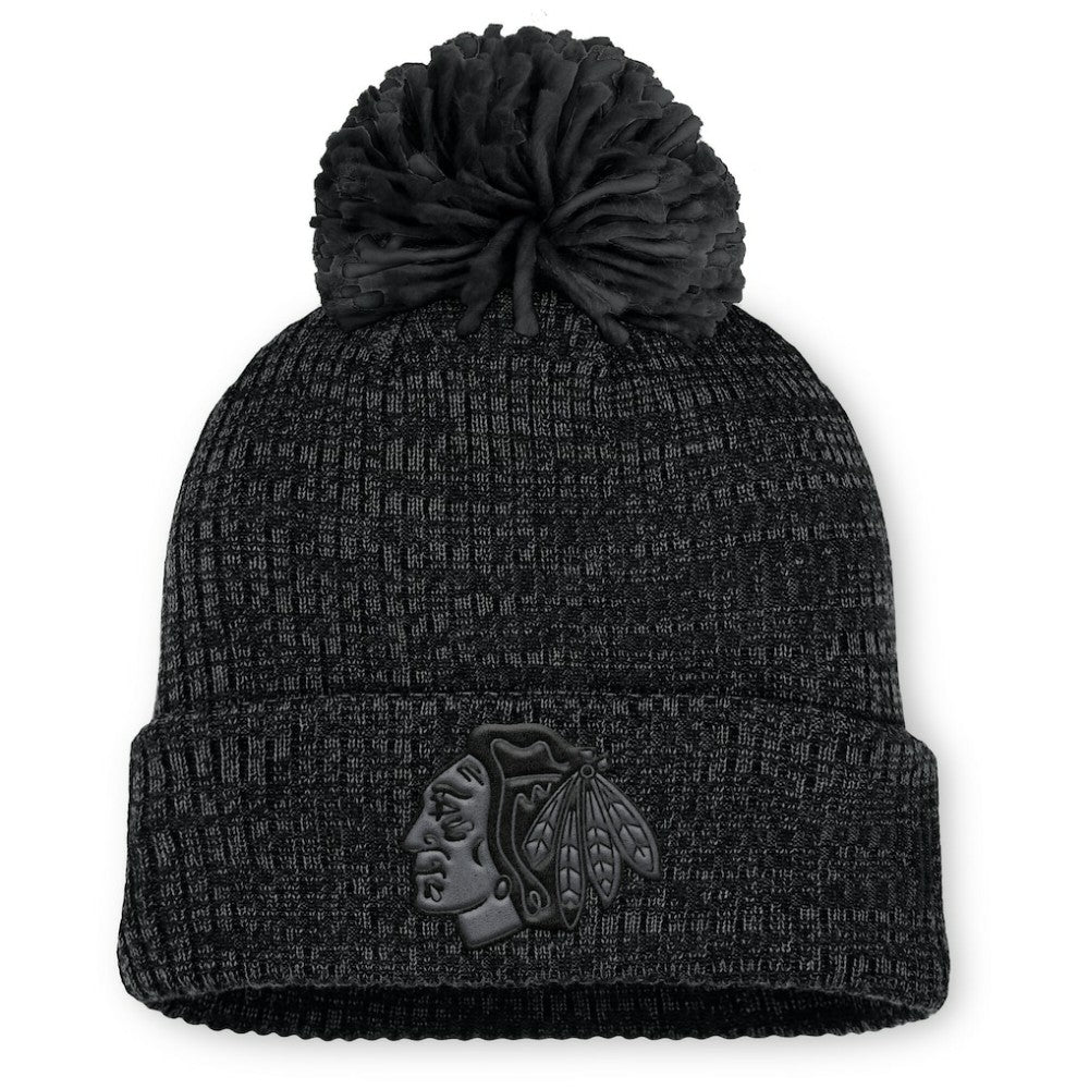Chicago Blackhawks Fanatics Women's Authentic Pro Road Cuffed Knit Hat with Pom Outlet